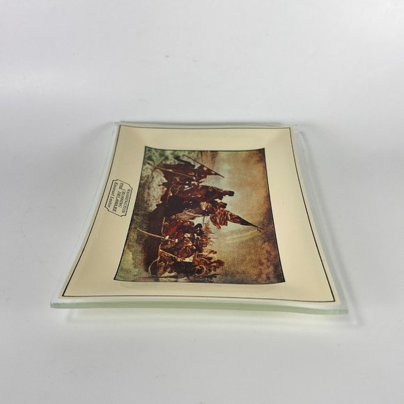 Vtg Washington Crossing The Delaware Trinket Candy Tray Glass Emmanuel Leutze - Picture 4 of 8